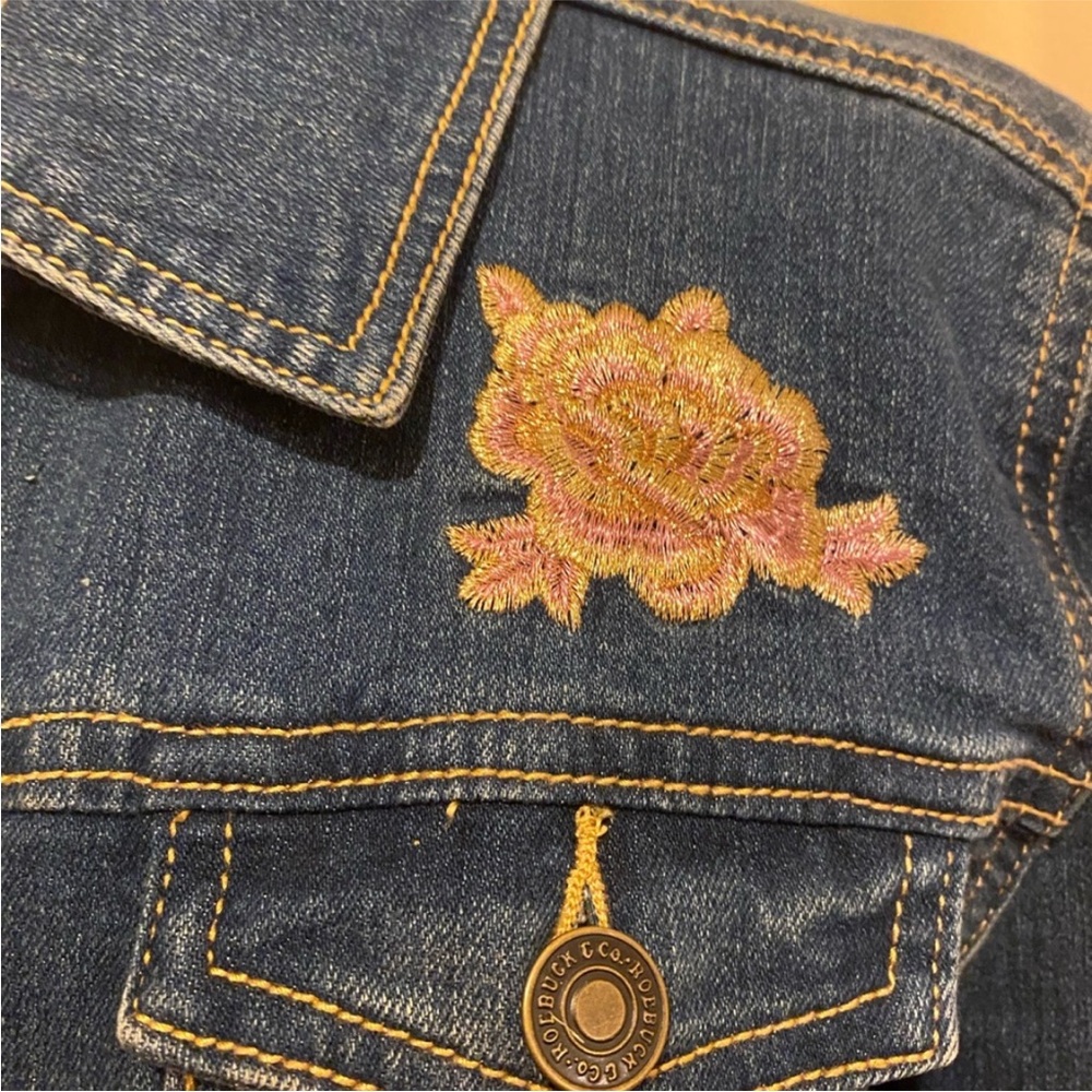 Embroidered Blue Jean Jacket - Picture 5 of 7